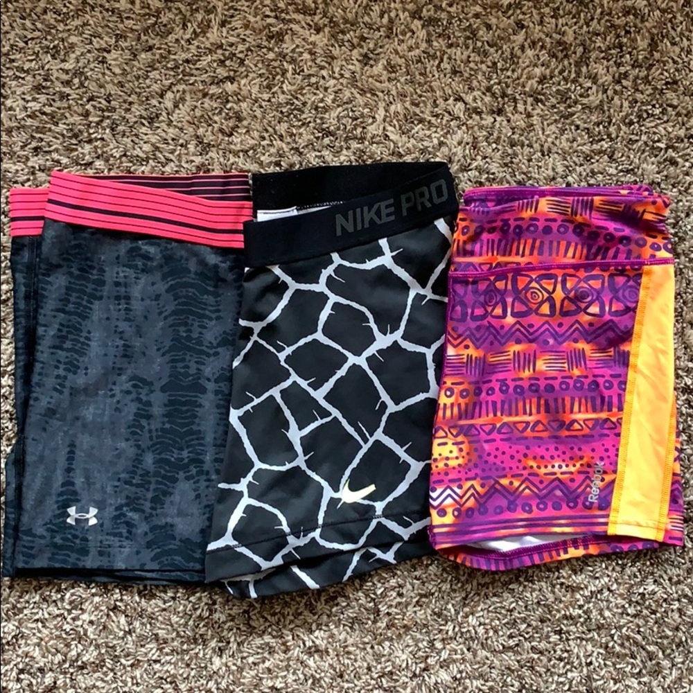 Under Armour, Nike, and Reebox Spandex, XL